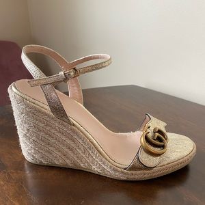 Gucci Aitana Espadrille Wedge Sandal